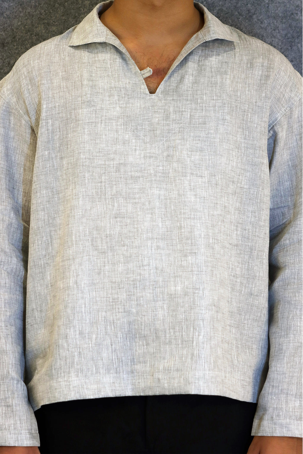 Slate Linen Pullover (100% Linen)