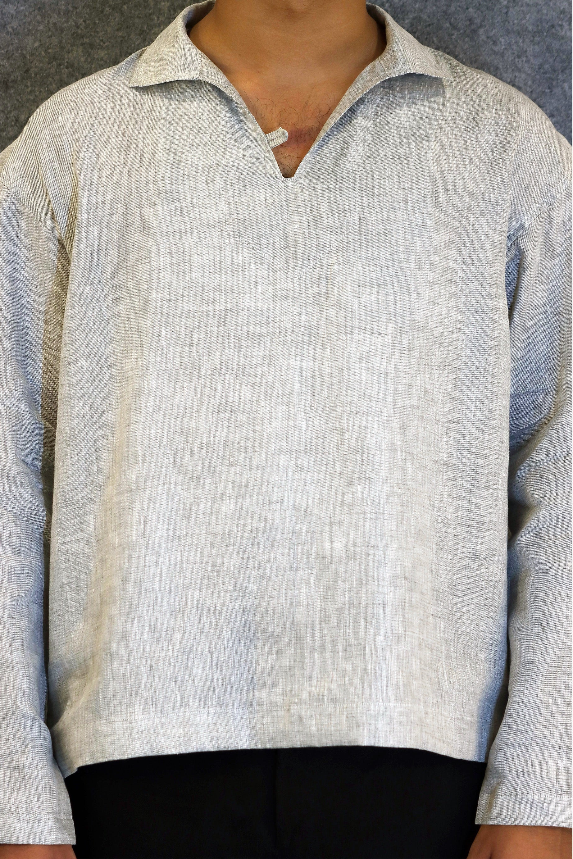 Slate Linen Pullover (100% Linen)