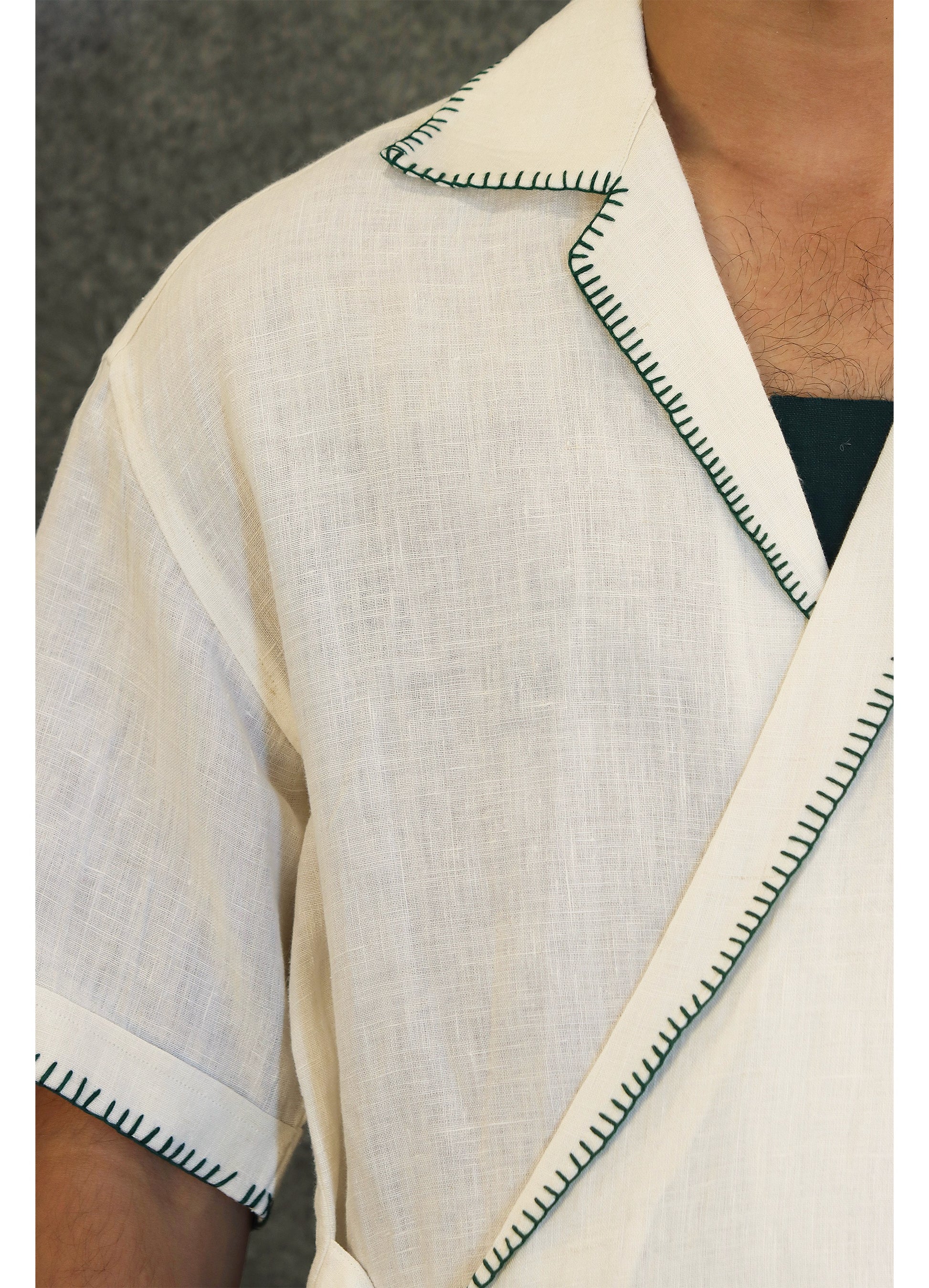 oyster white shirt (100% Linen)