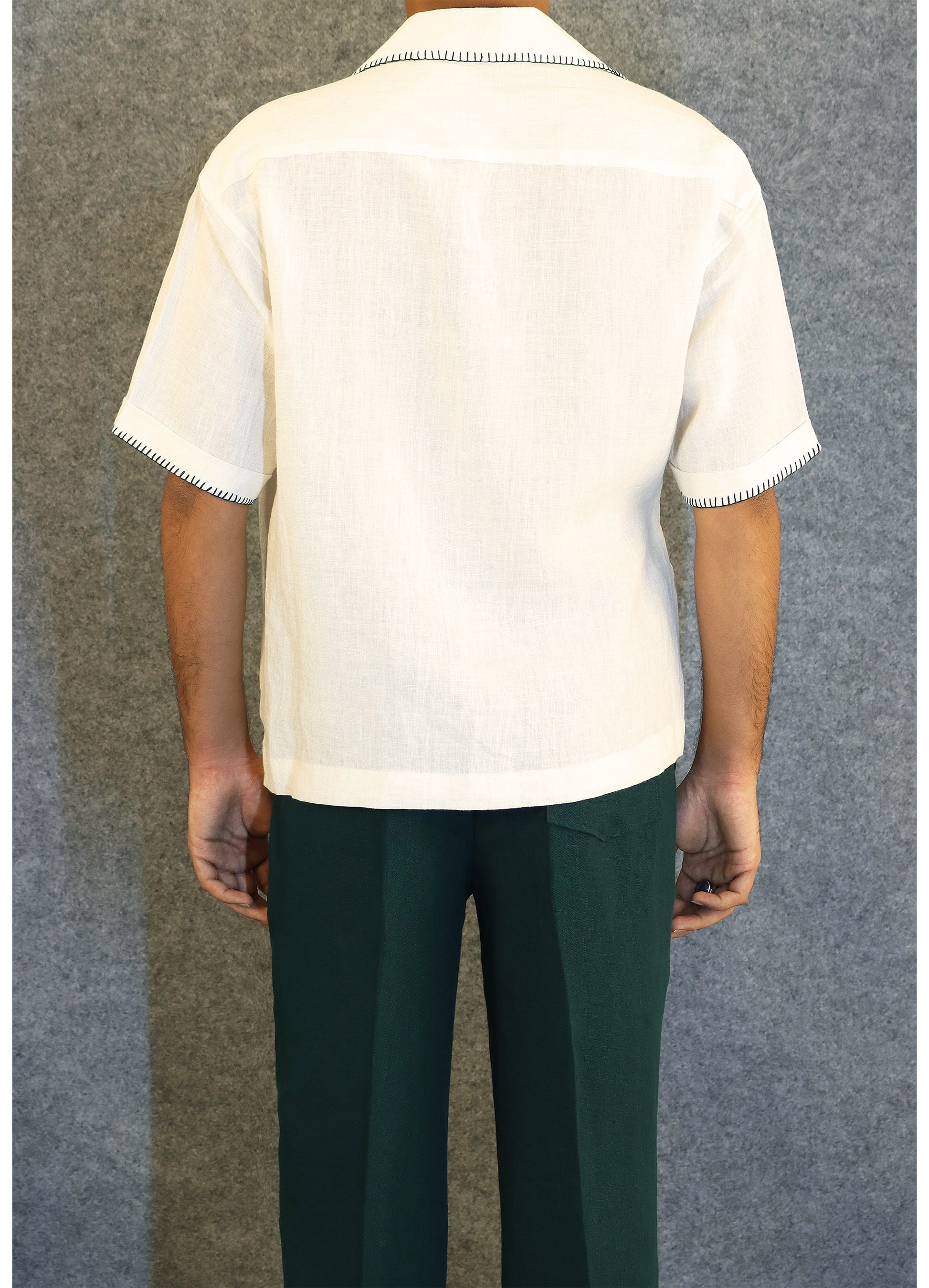 oyster white shirt (100% Linen)