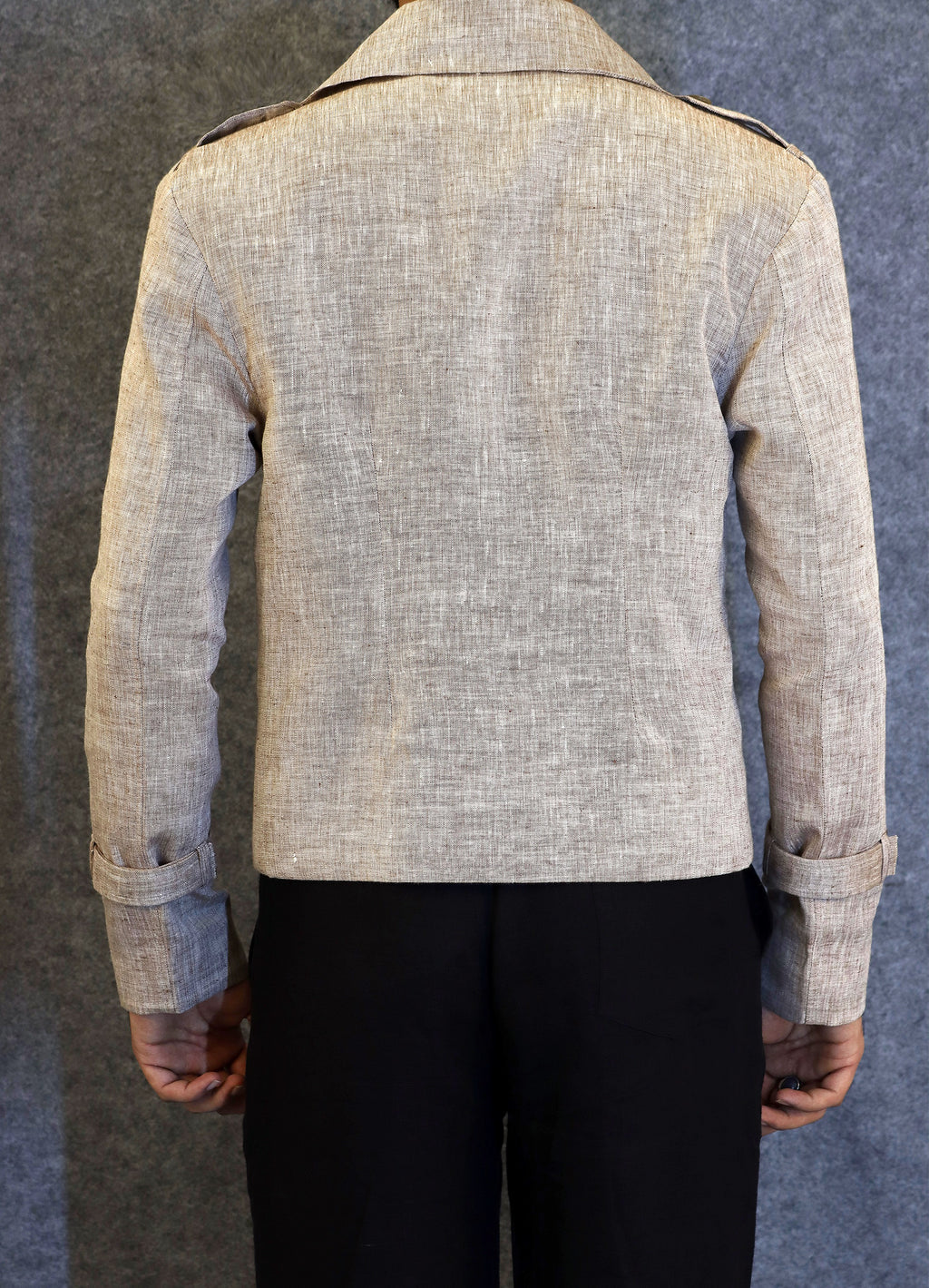CHAMBRAY LINEN COAT (100% Linen)