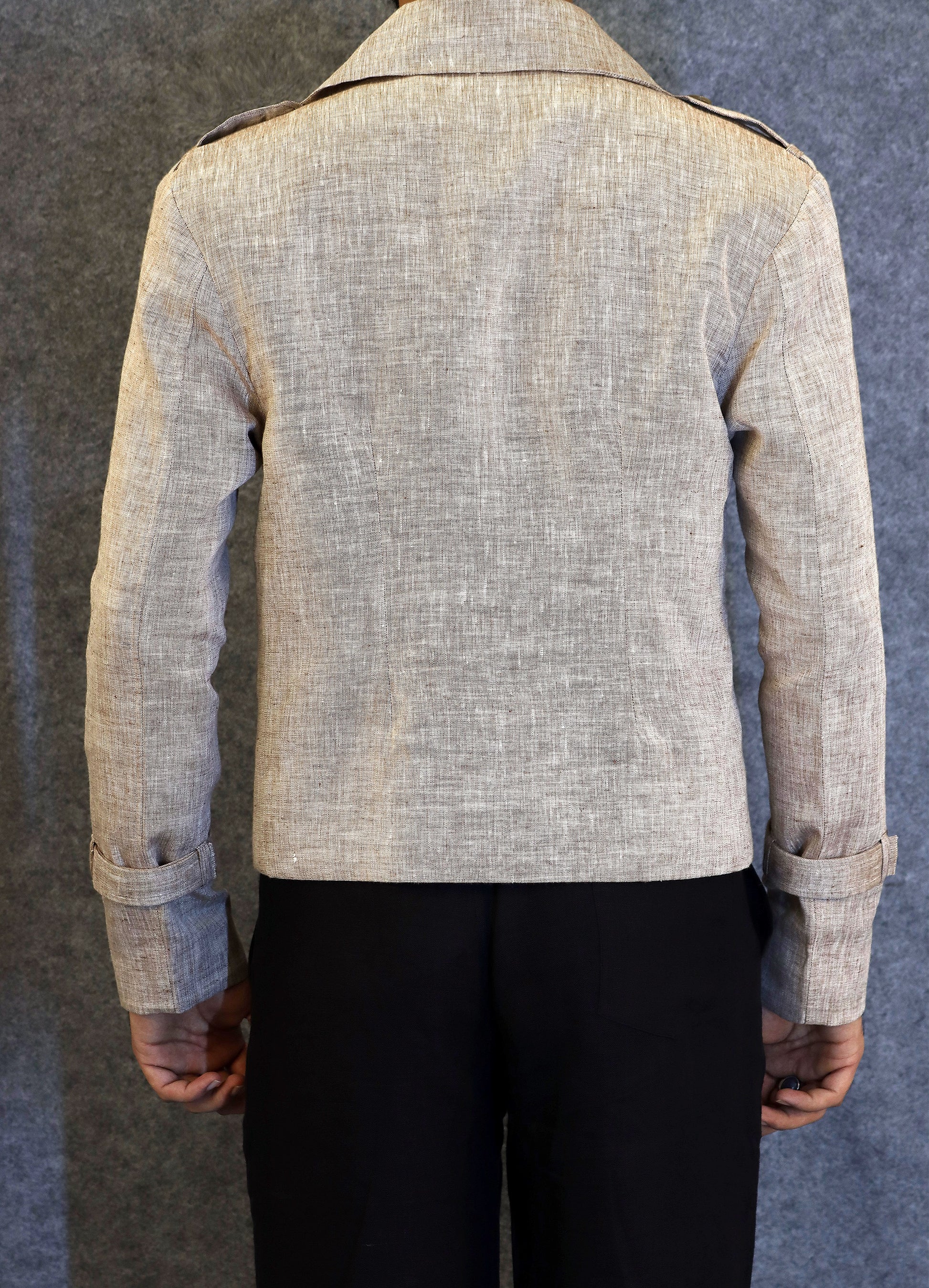 CHAMBRAY LINEN COAT (100% Linen)