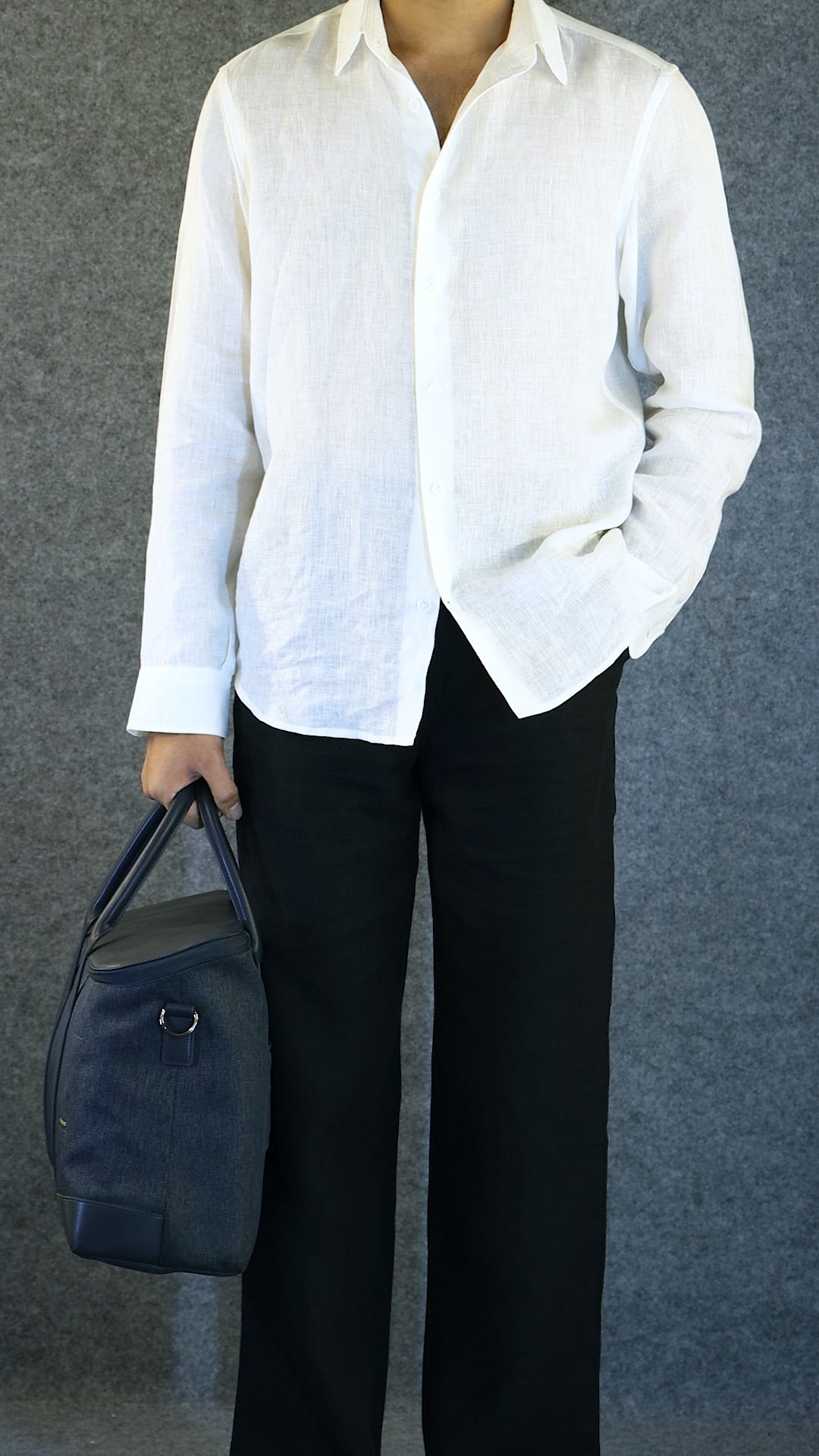 WHITE LINEN SHIRT (100% Linen)