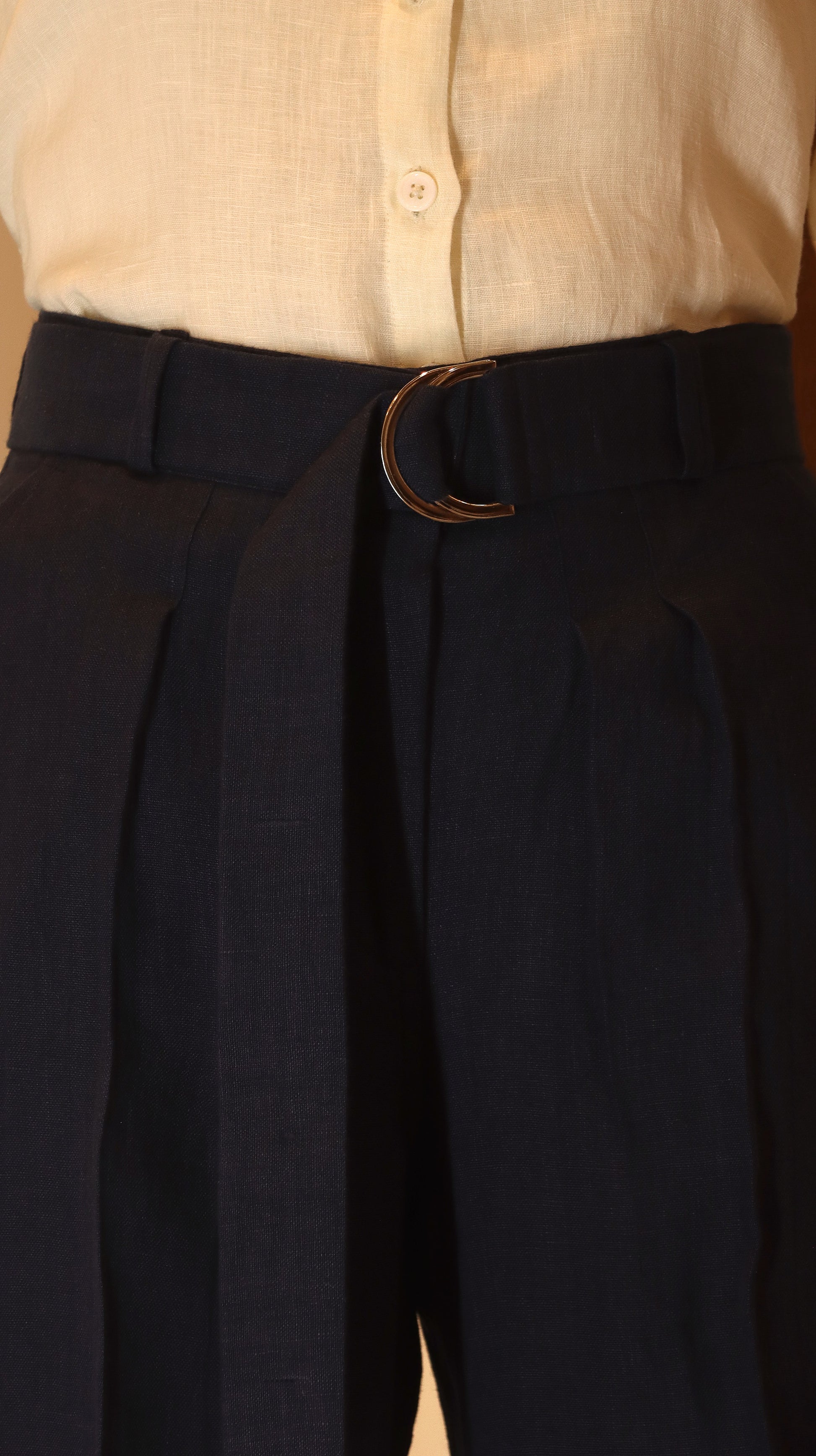 wide-leg pants (100% Linen)