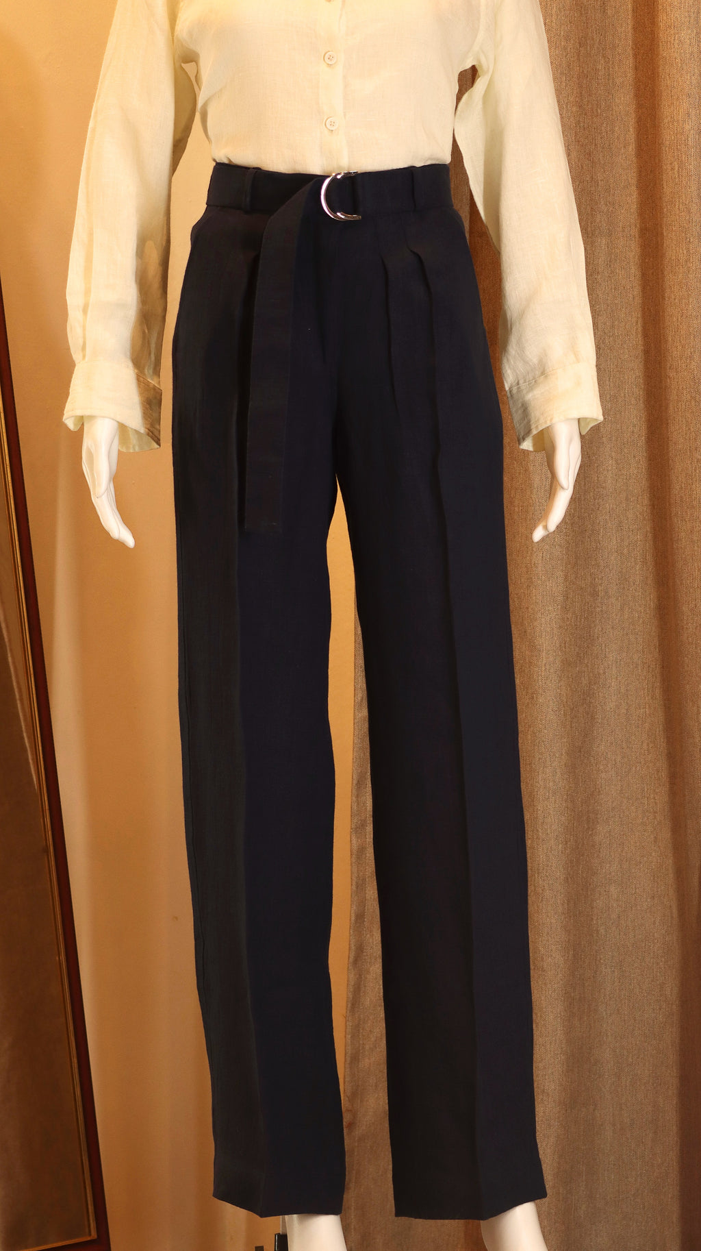 wide-leg pants (100% Linen)