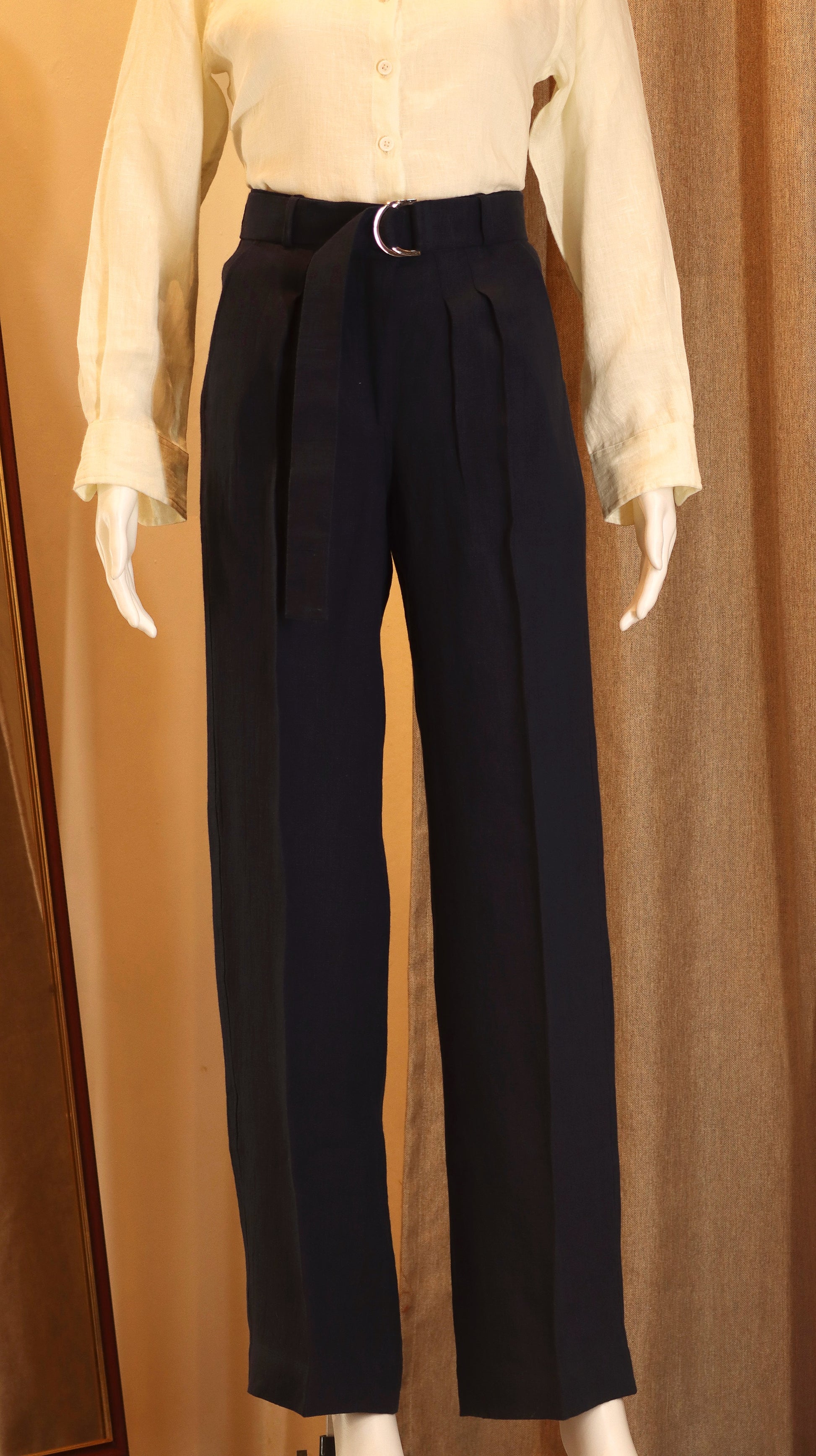 wide-leg pants (100% Linen)