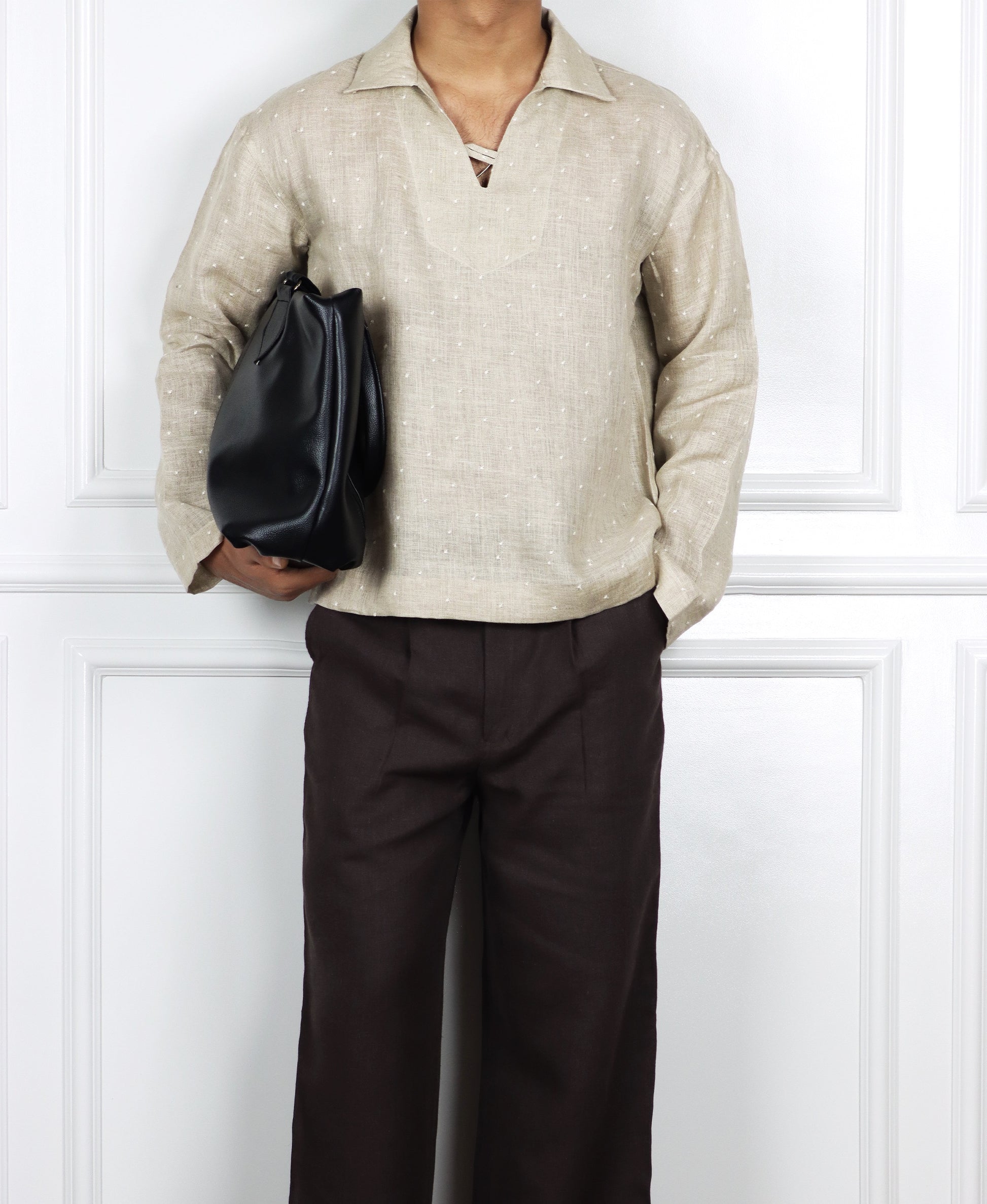 Dobby Butta Pullover