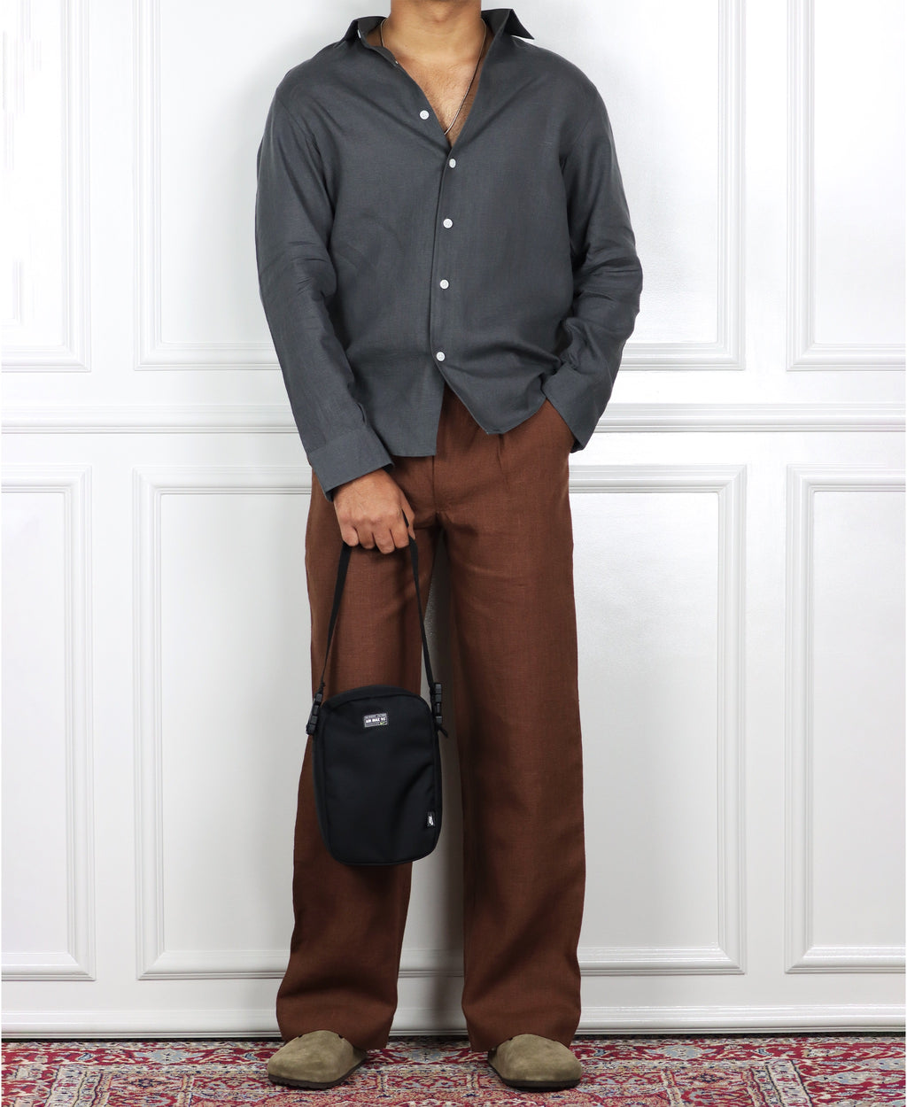Charcoal Grey Linen Shirt
