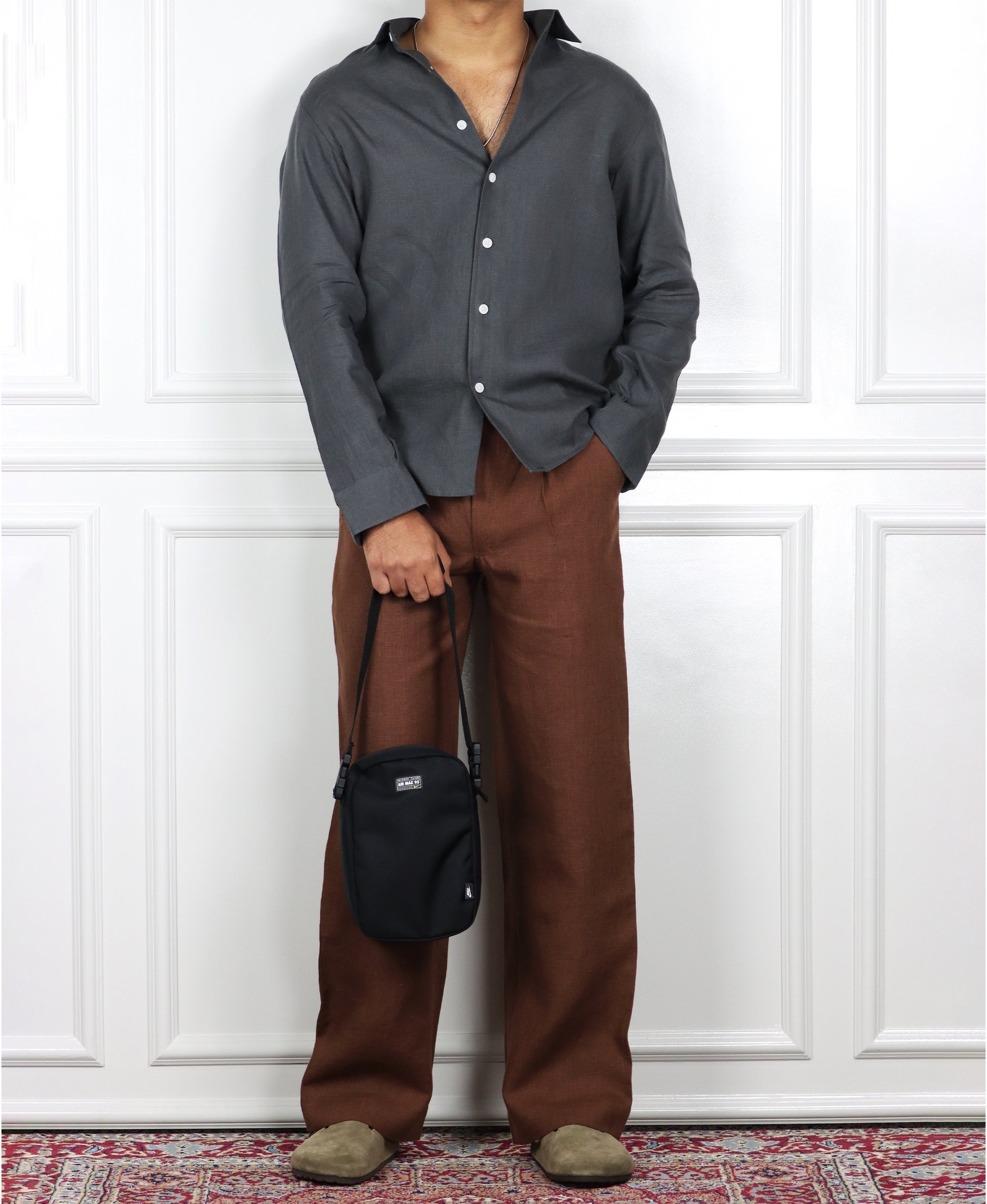 Charcoal Grey Linen Shirt