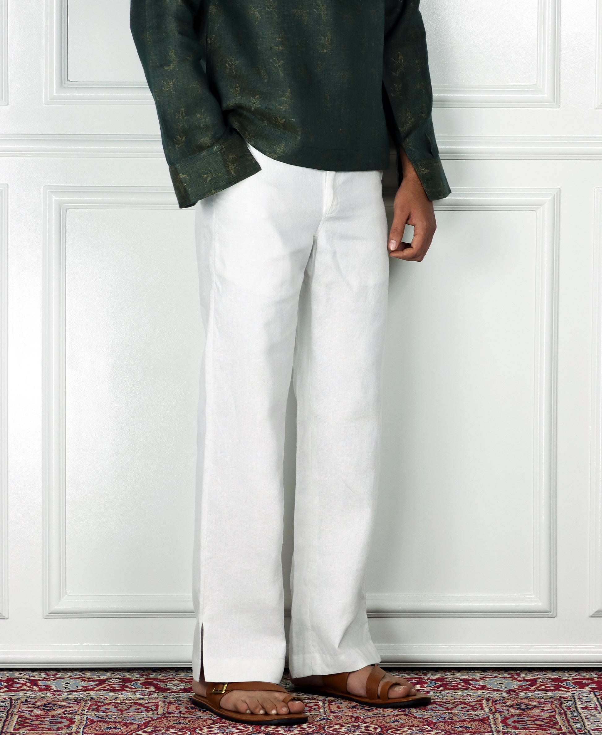 Flared Linen Pants
