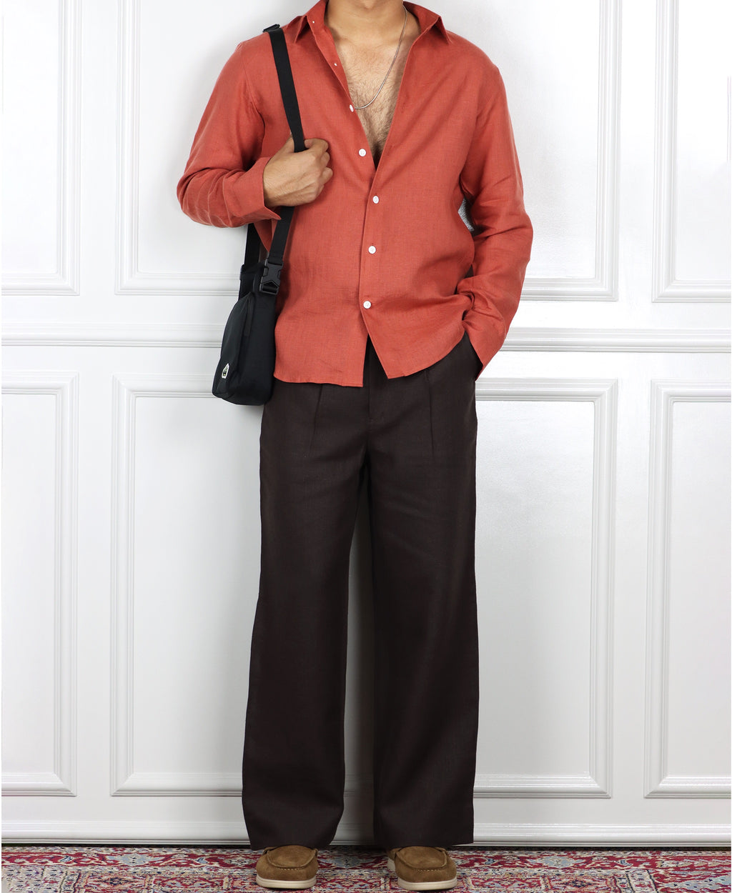 Coral Linen Shirt