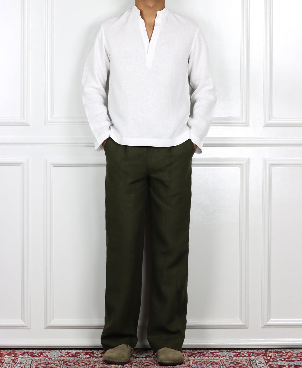 V-Neck Linen Pullover