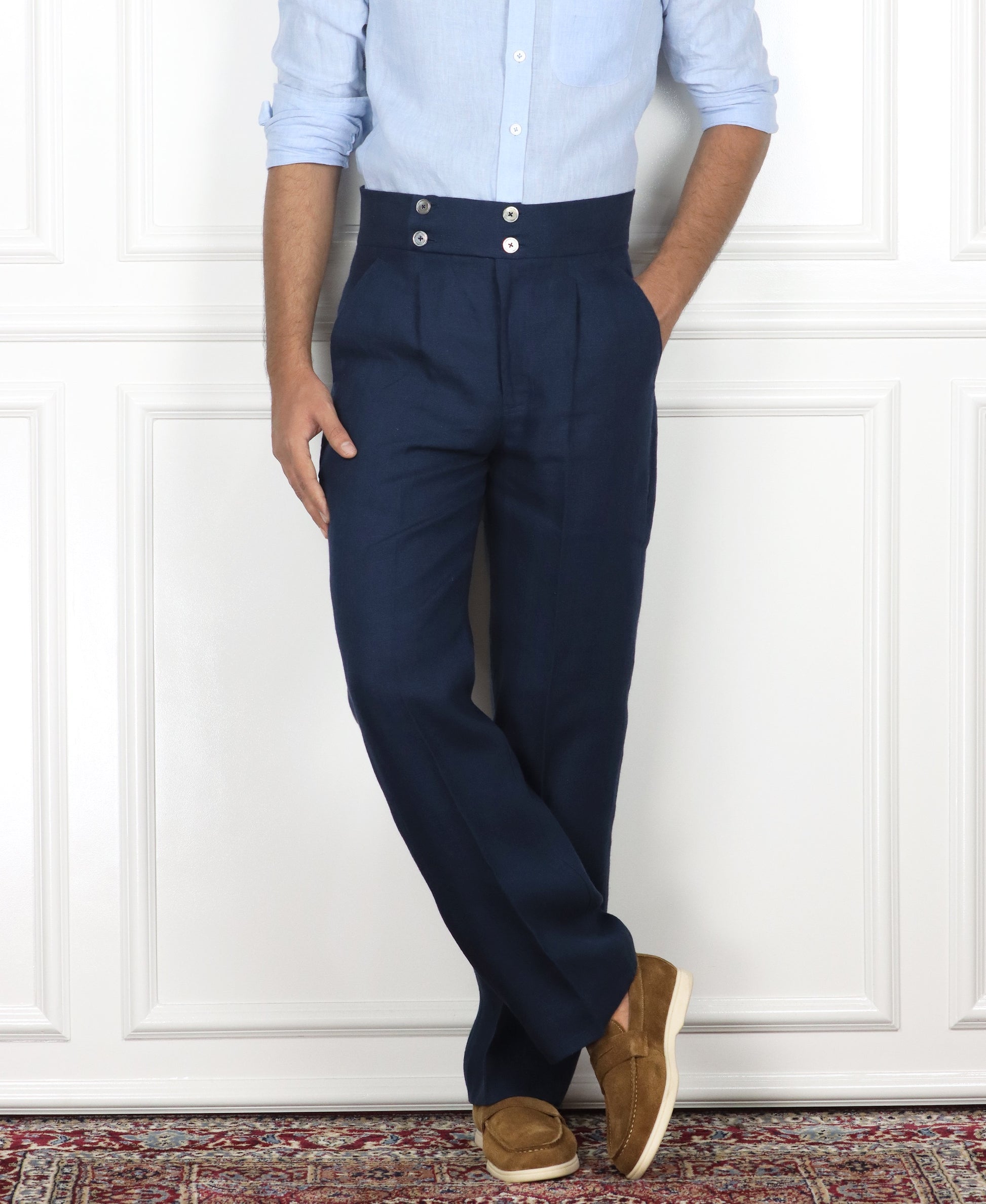 IV BUTTON LINEN PANTS