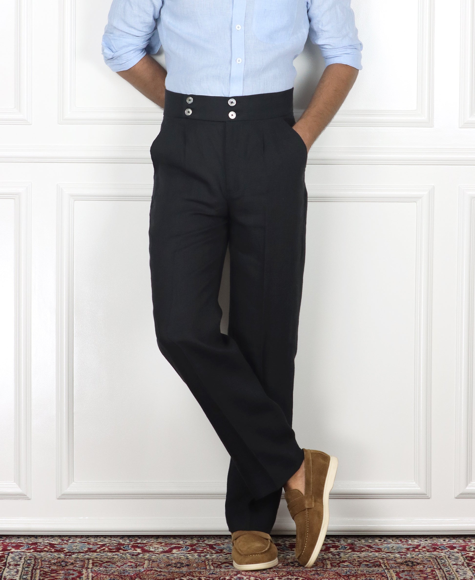 IV BUTTON LINEN PANTS