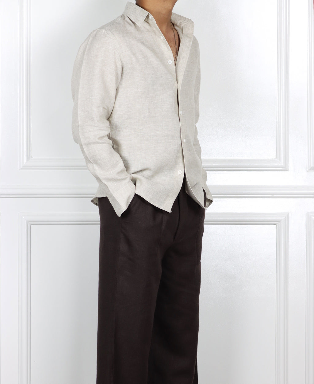 Beige Linen Shirt