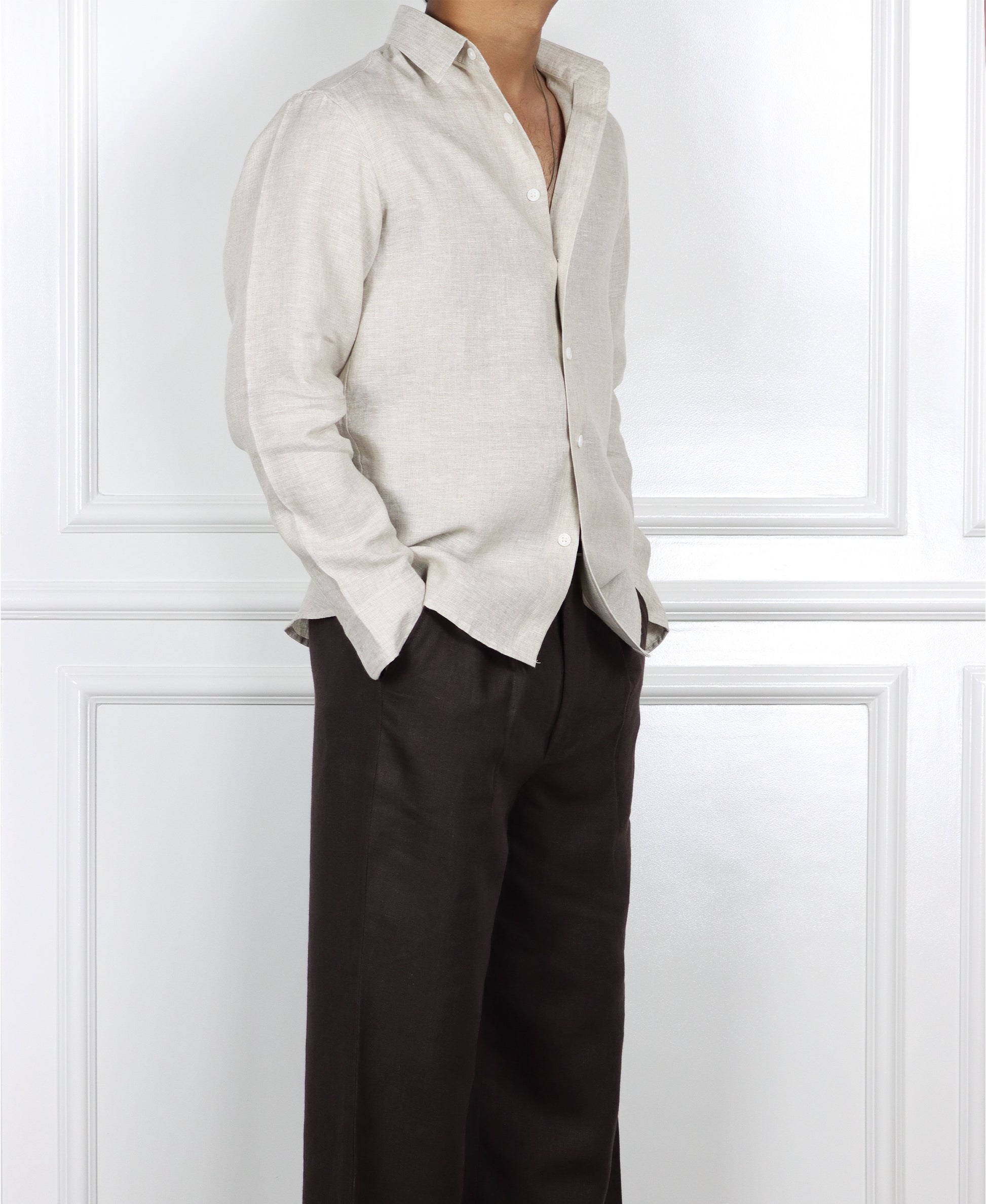 Beige Linen Shirt