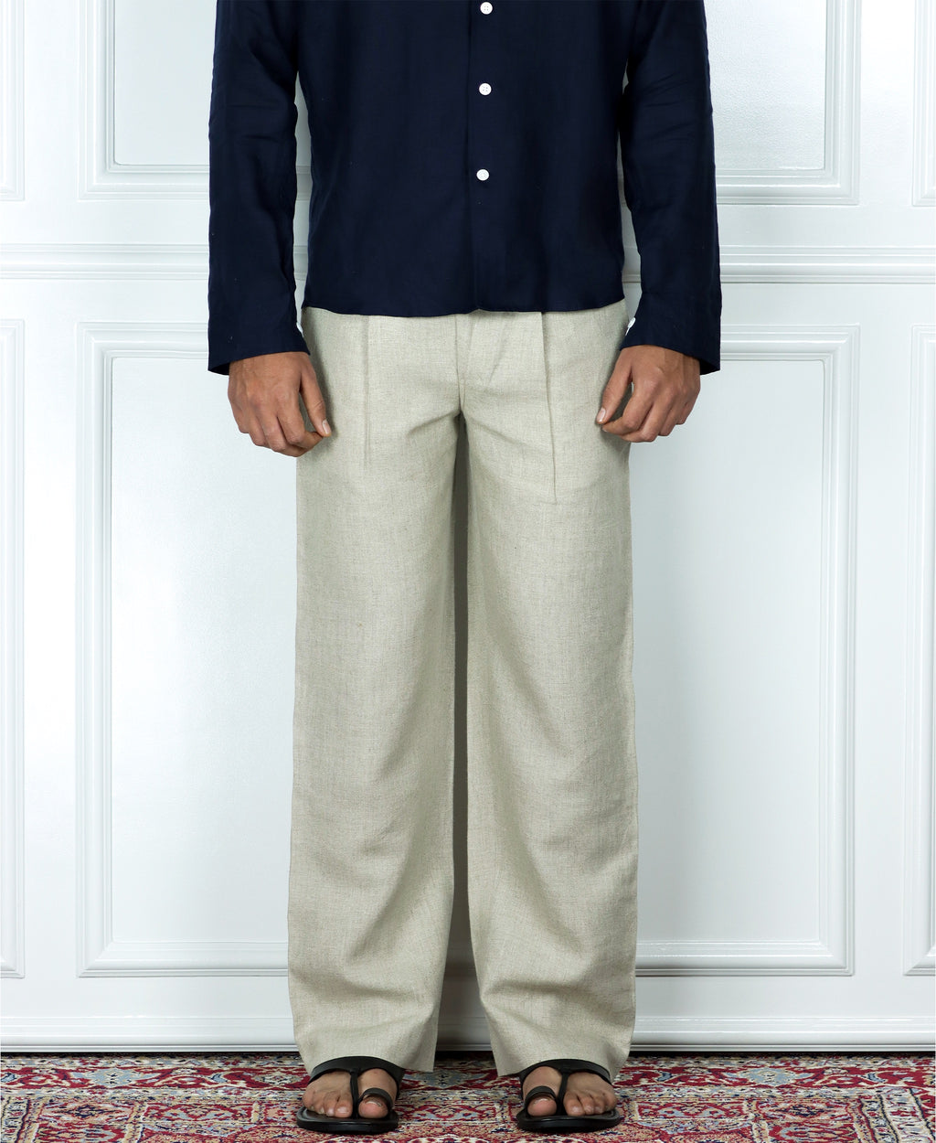 Beige Linen Pants
