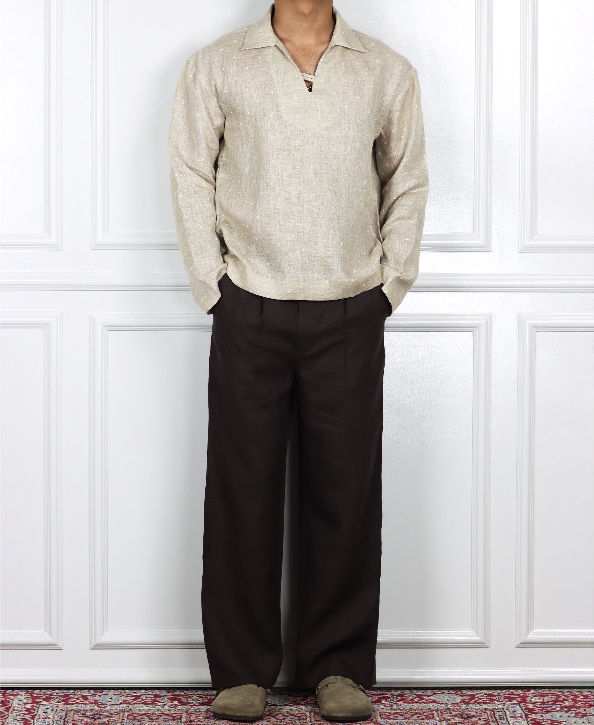 Dobby Butta Pullover