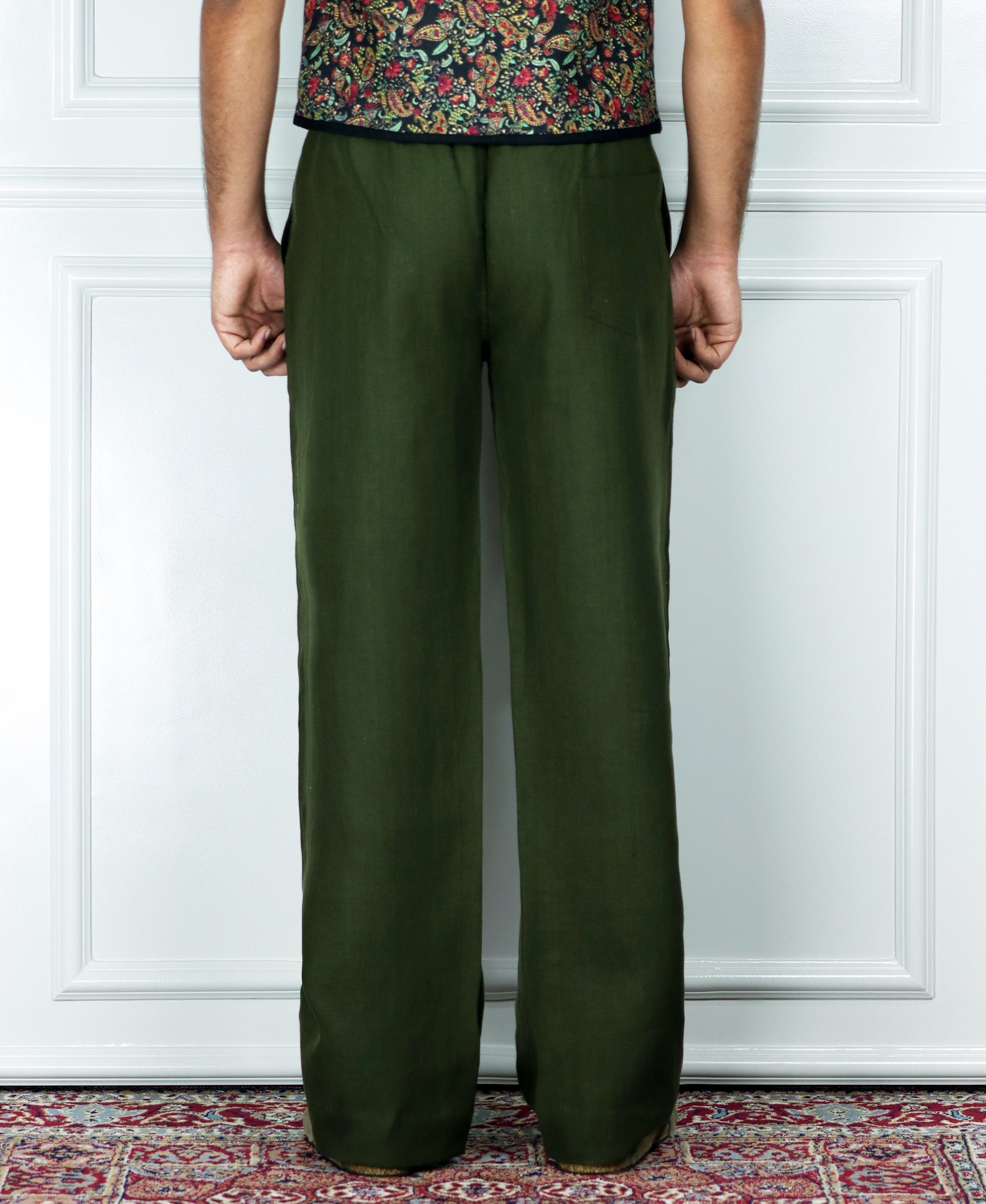 Olive Linen Pants