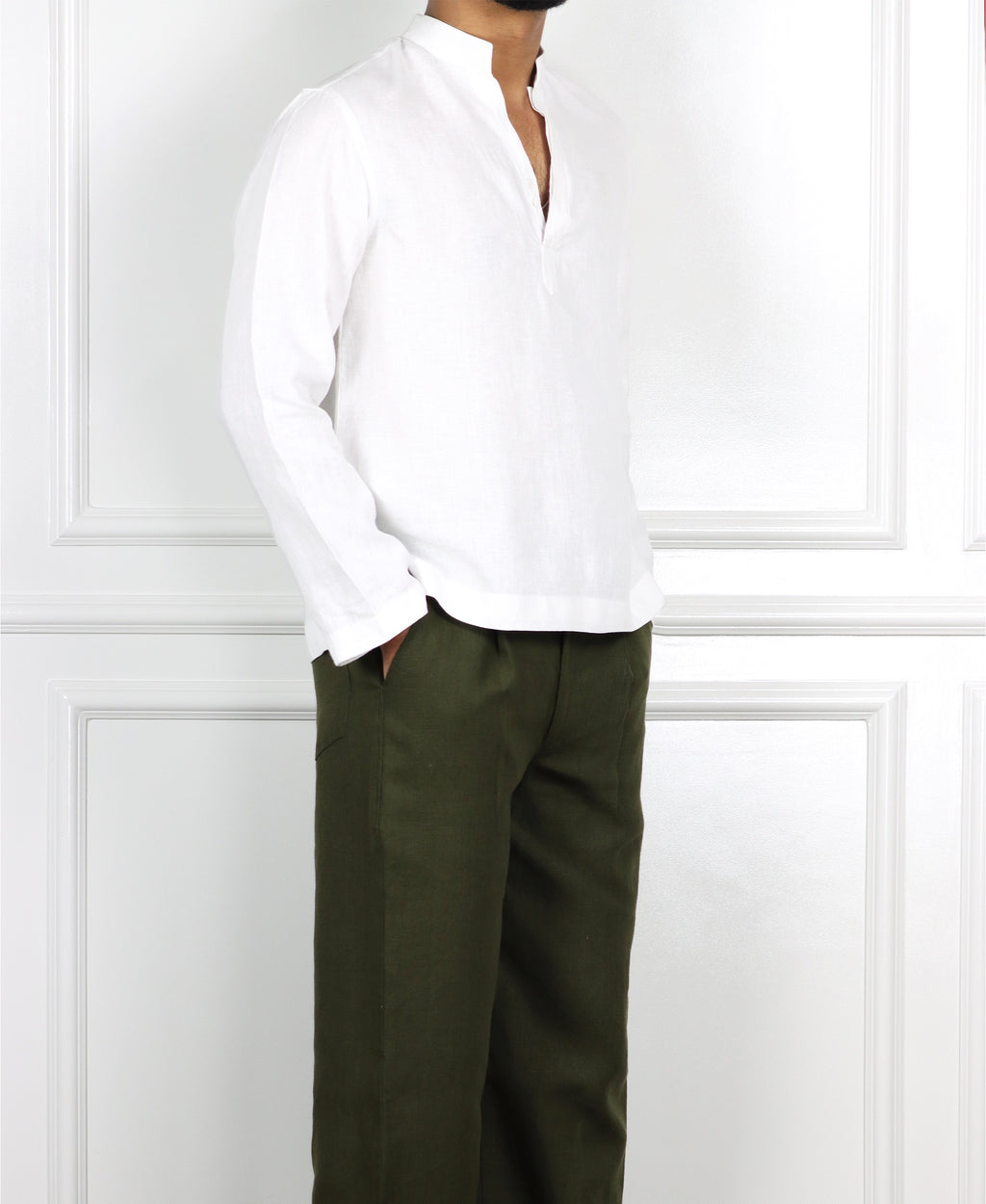 V-Neck Linen Pullover