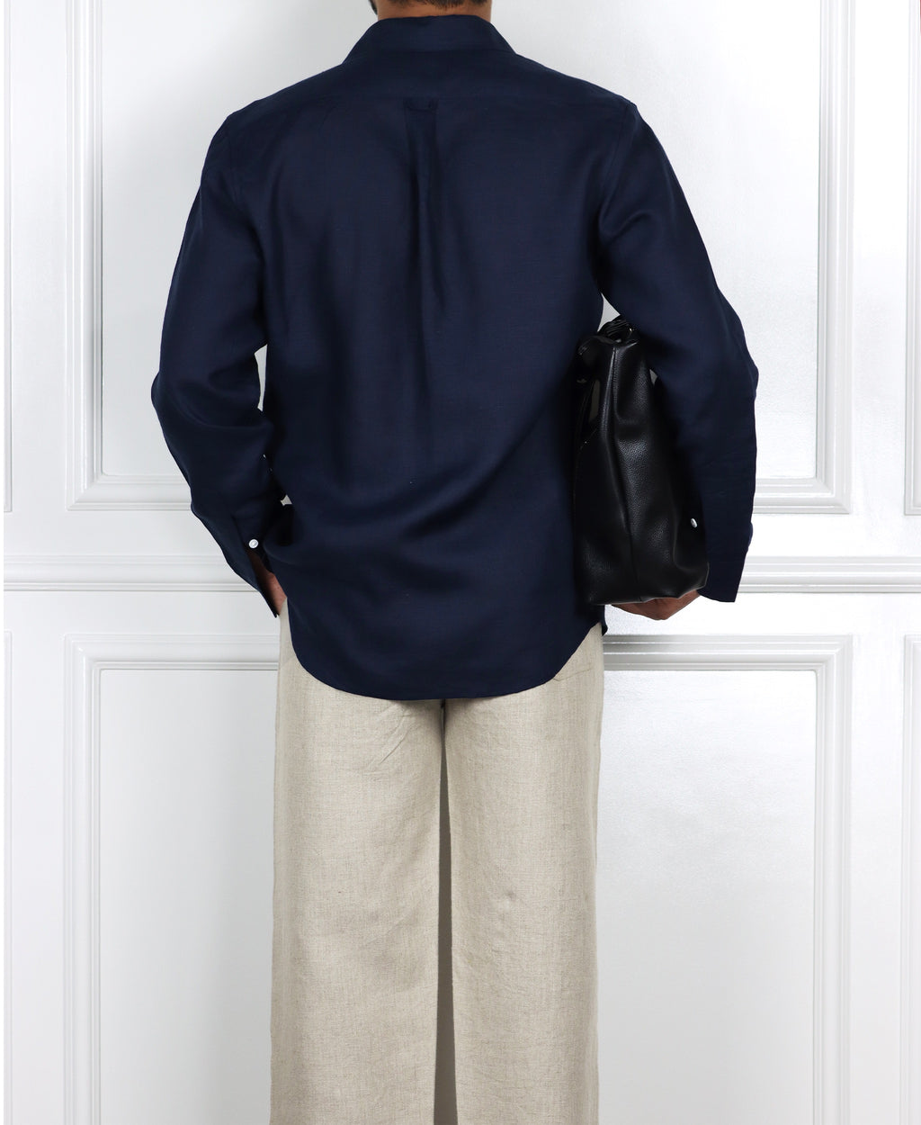 Navy Linen Shirt