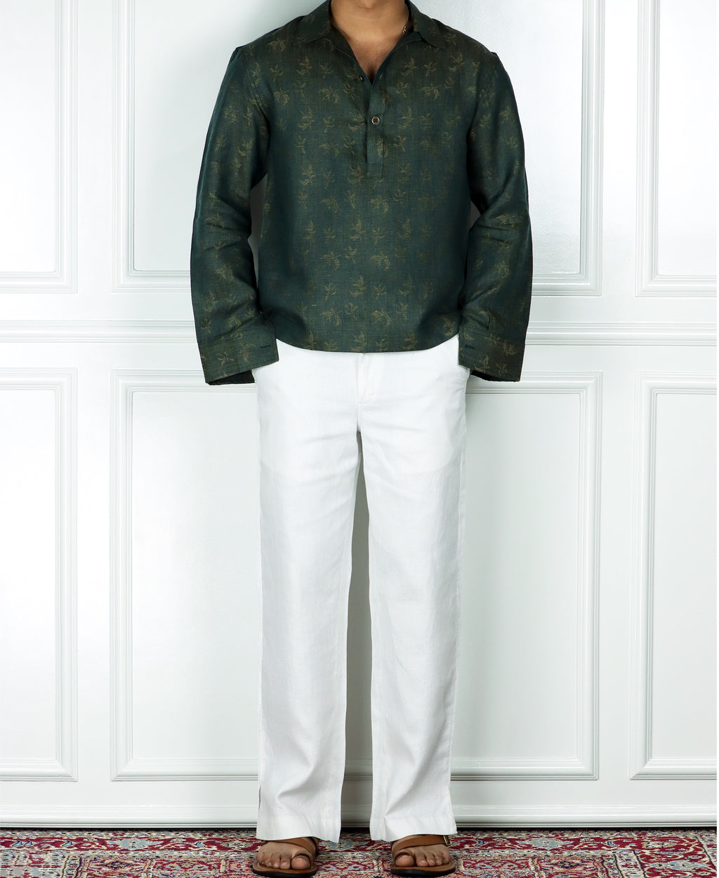 Flared Linen Pants