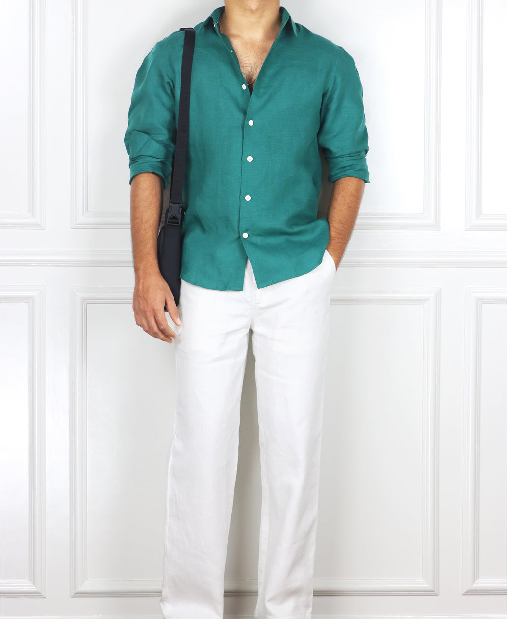 Teal Linen Shirt