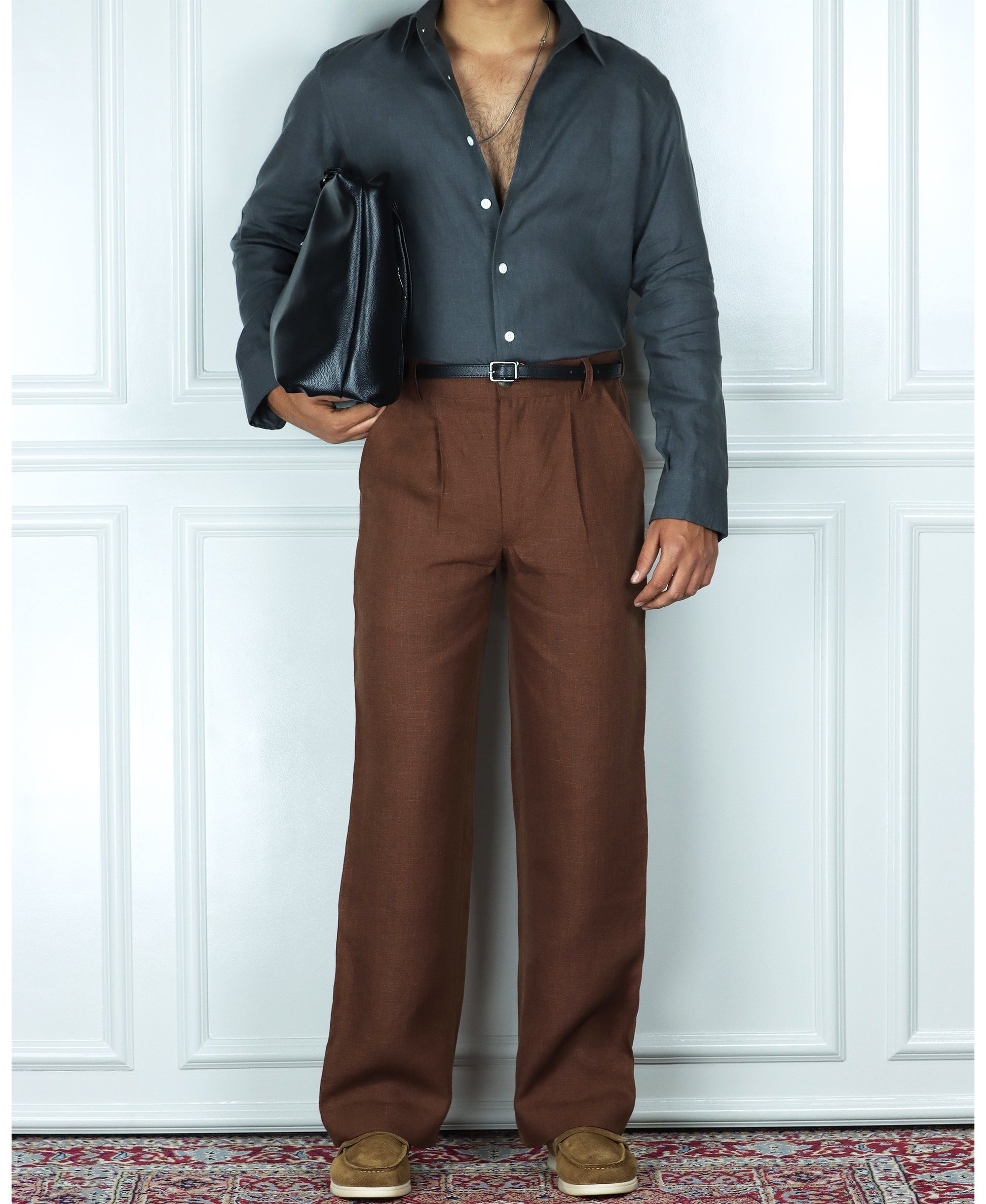 Charcoal Grey Linen Shirt