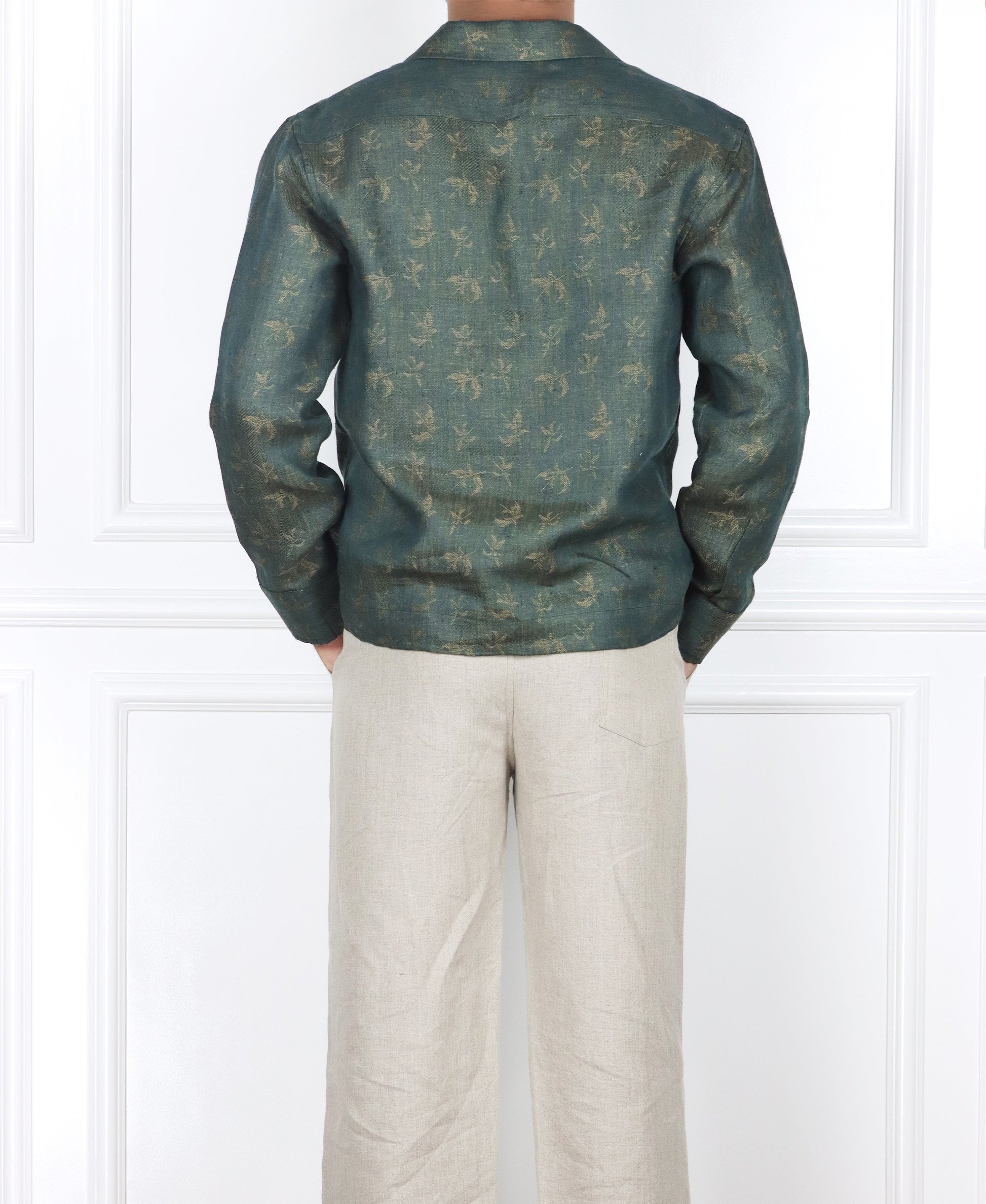 Jacquard Linen Pullover