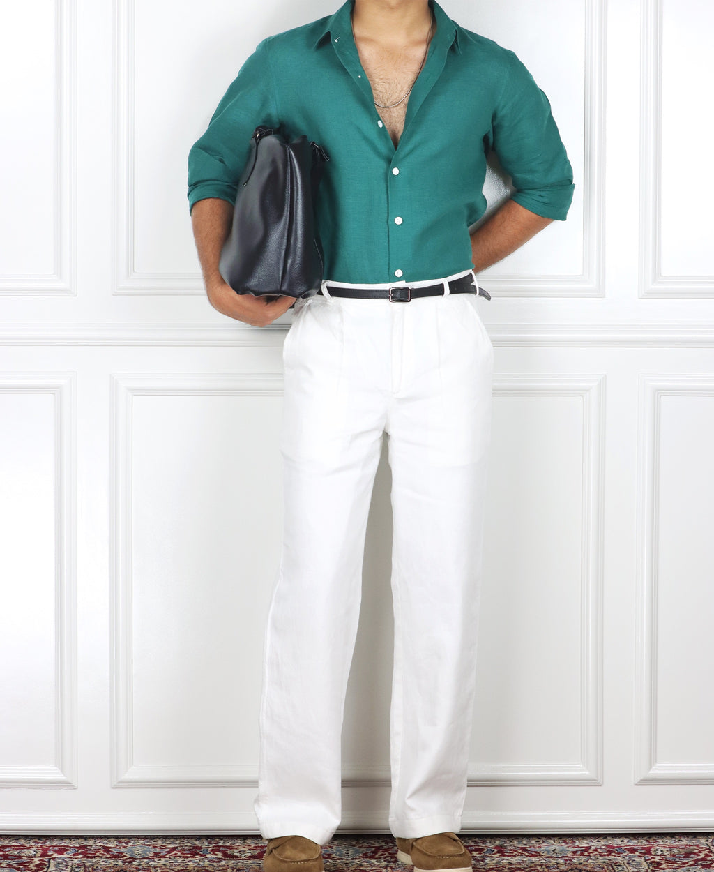 Teal Linen Shirt