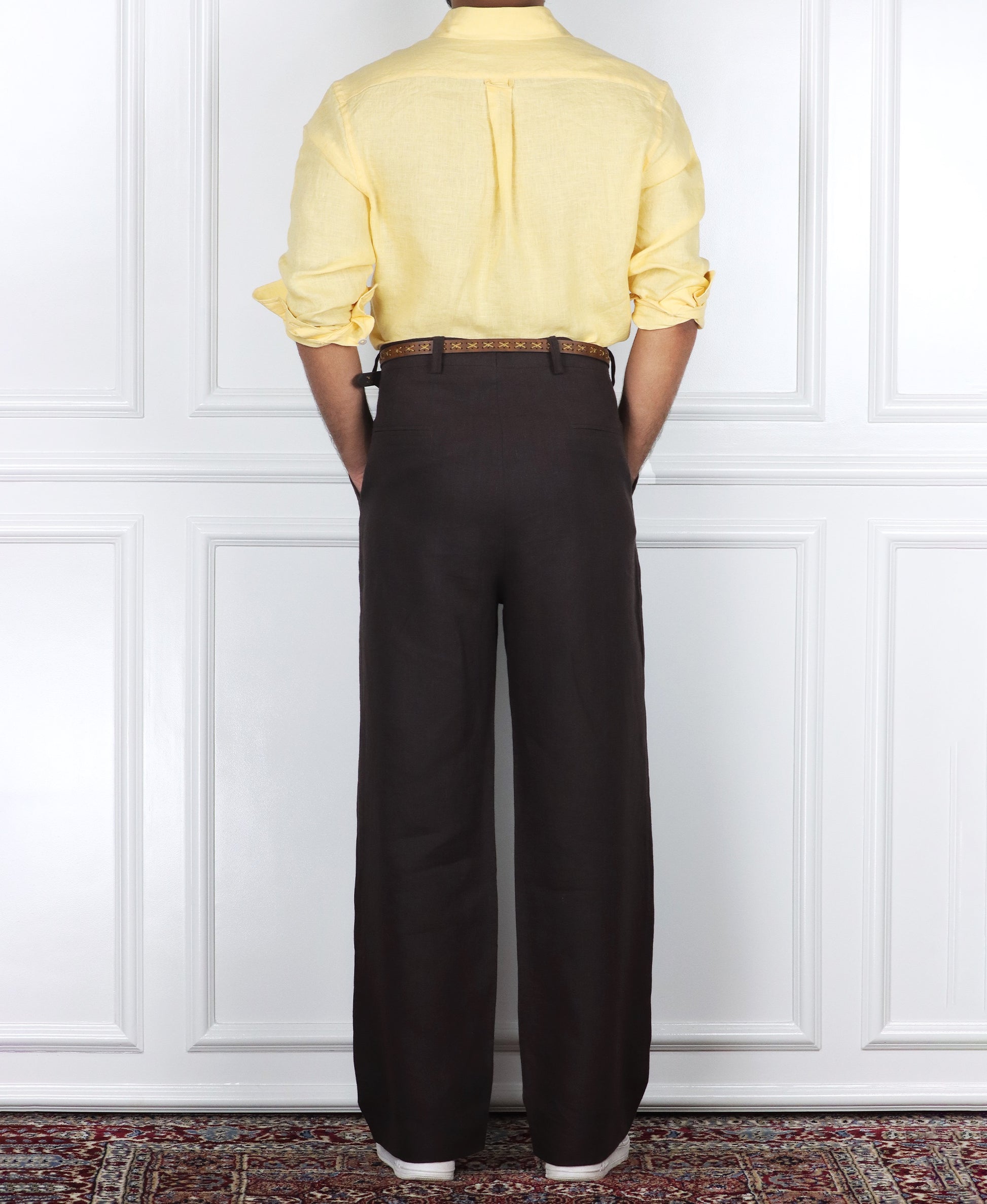 Chocolate Brown Linen Pants