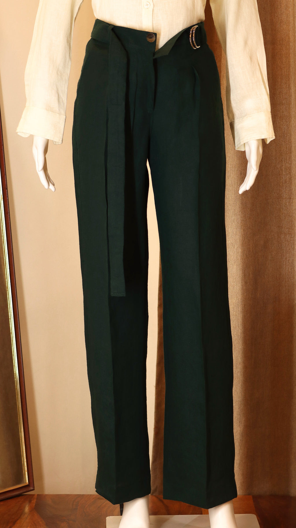 wide-leg pants (100% Linen)