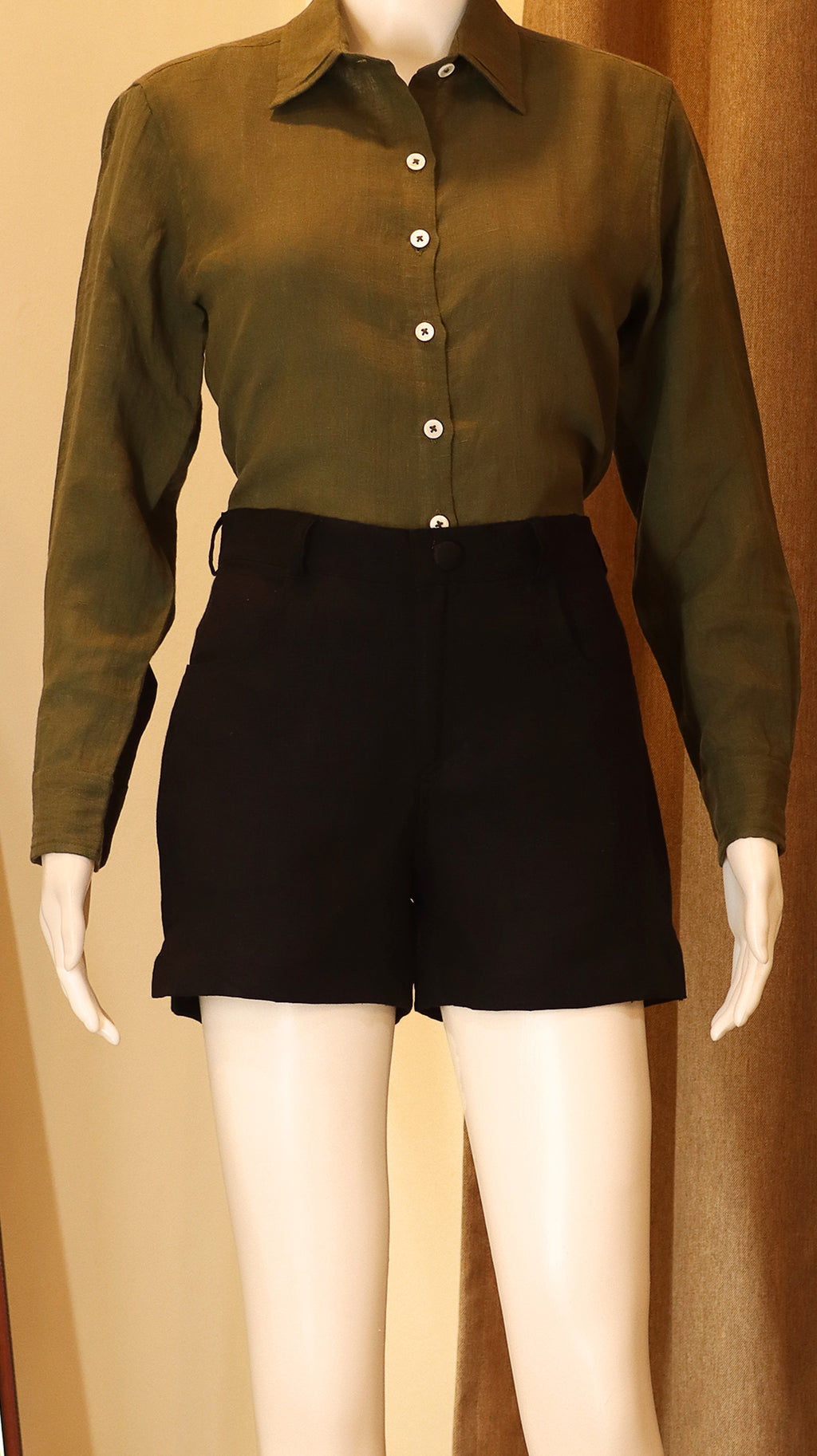 100% linen shorts