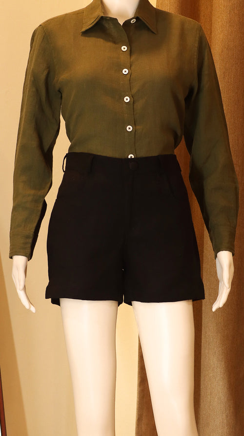 100% linen shorts