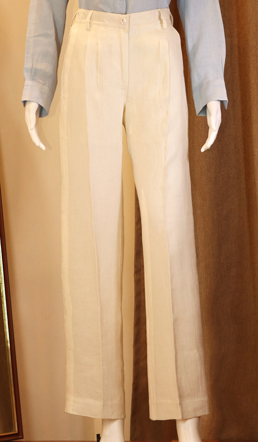 wide-leg pants (100% Linen)