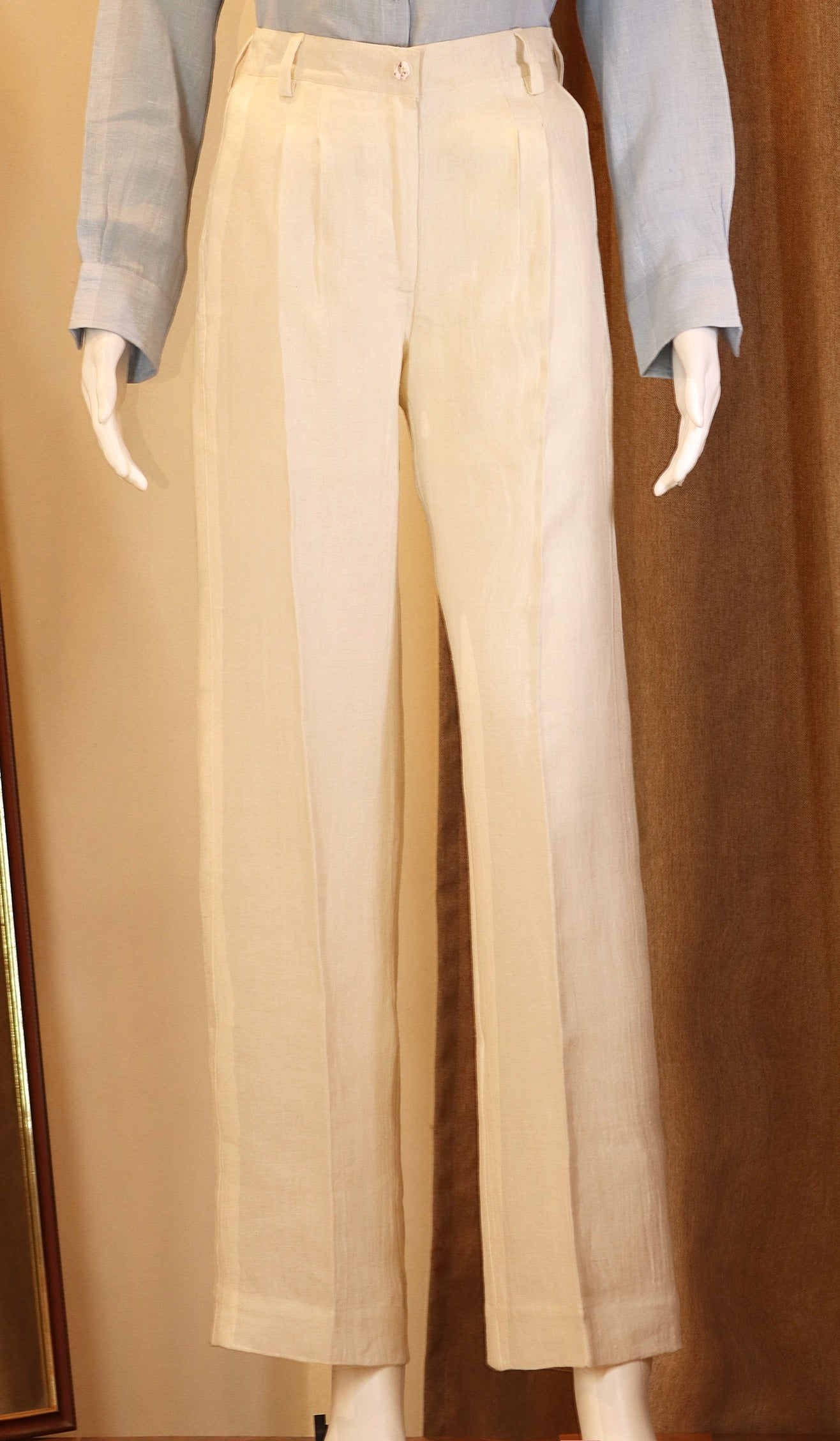 wide-leg pants (100% Linen)