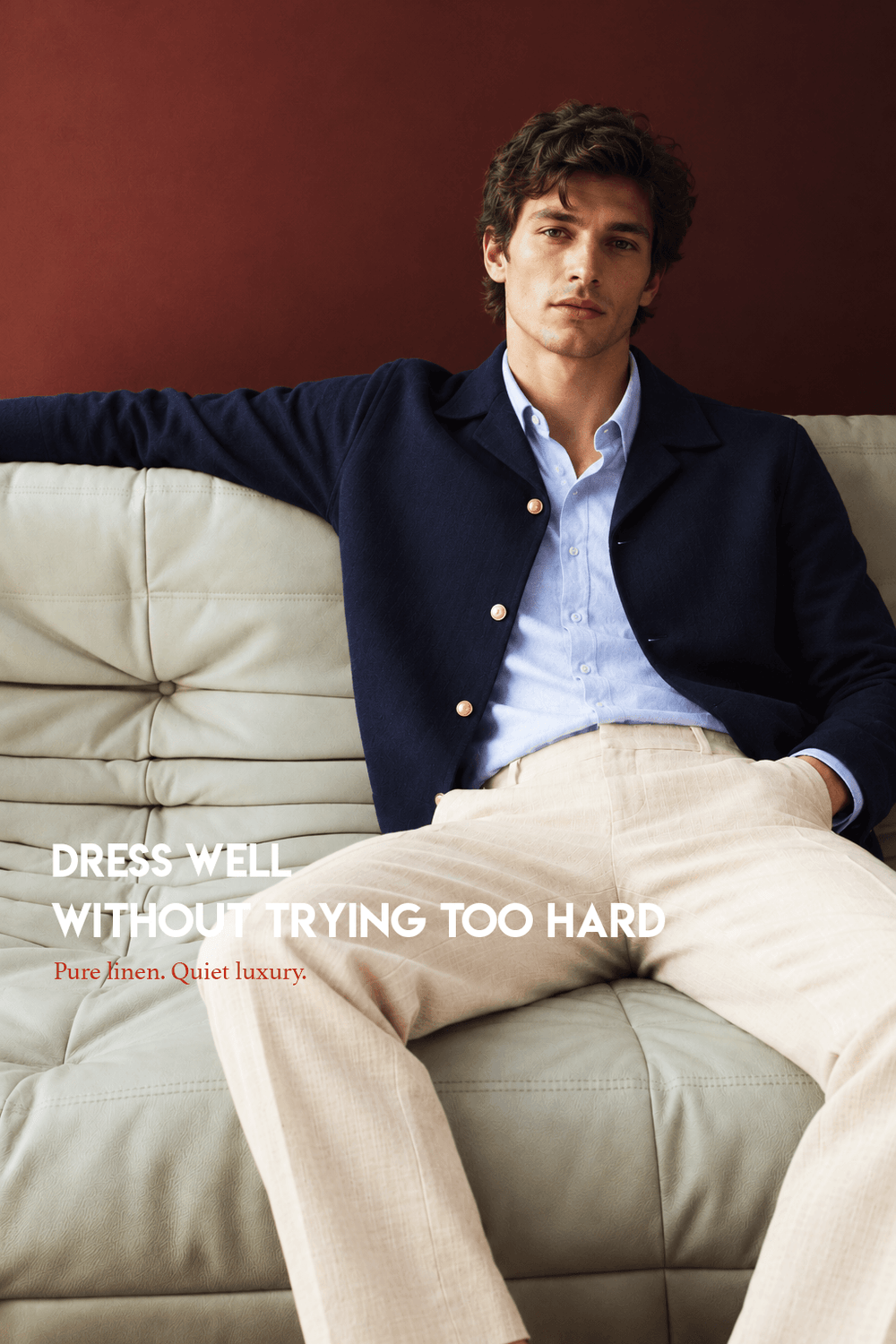 NAVY LINEN JACKET