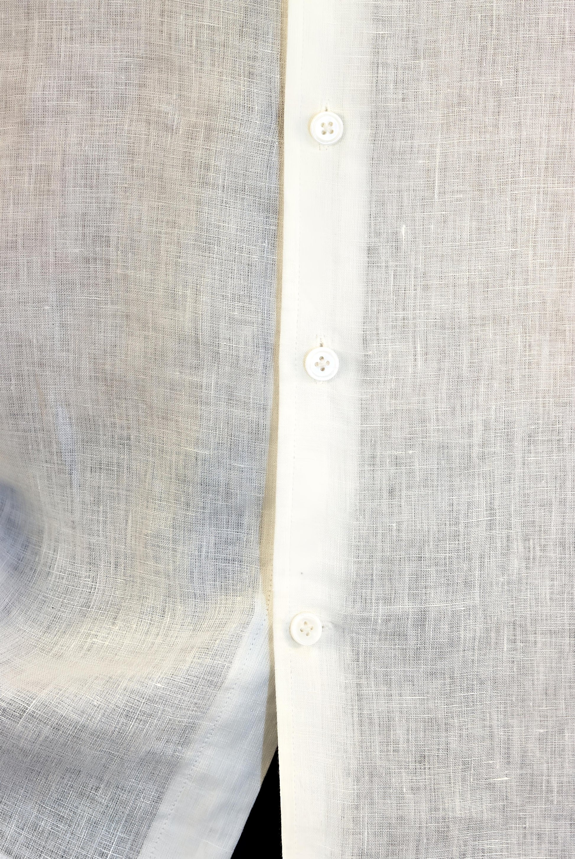 WHITE LINEN SHIRT (100% Linen)