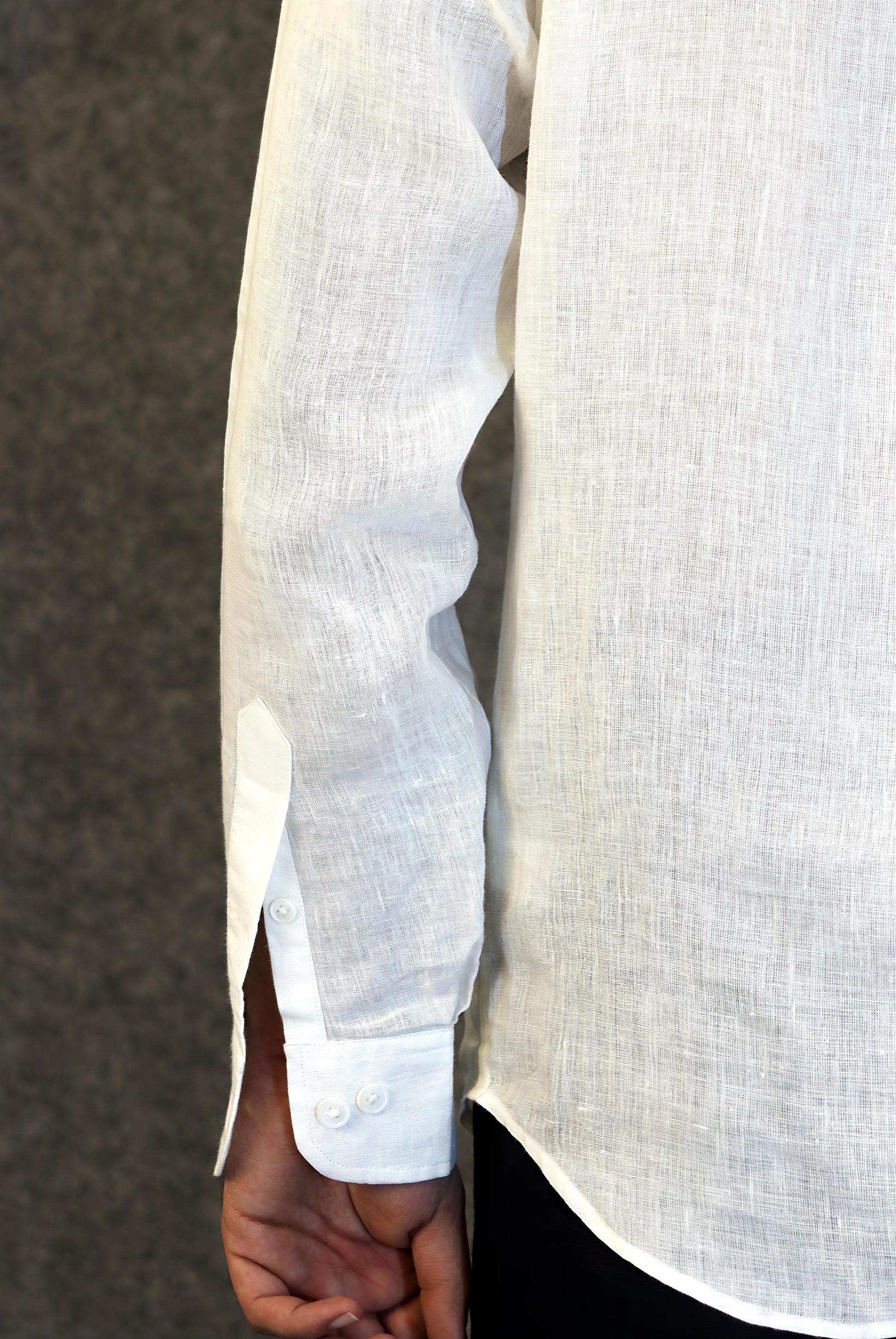 WHITE LINEN SHIRT (100% Linen)